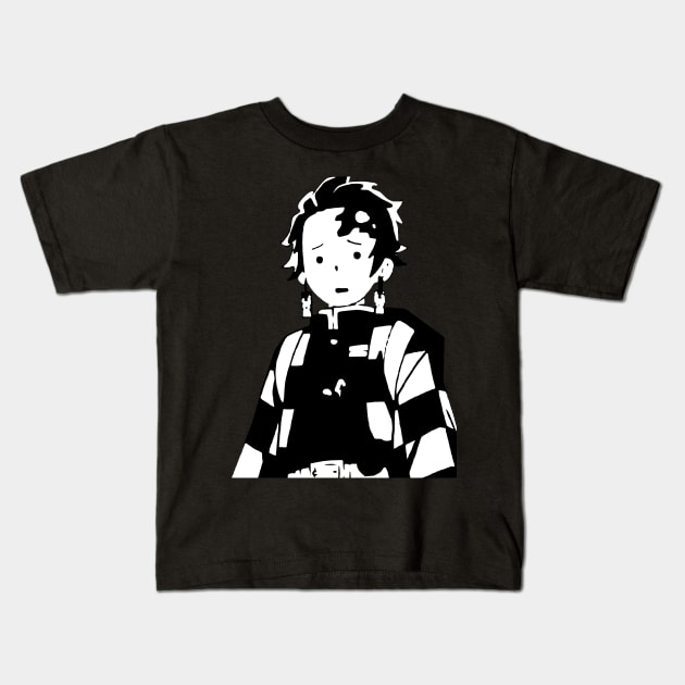 Silly Face Of Tanjirou Kids T-Shirt by LiyakTembong